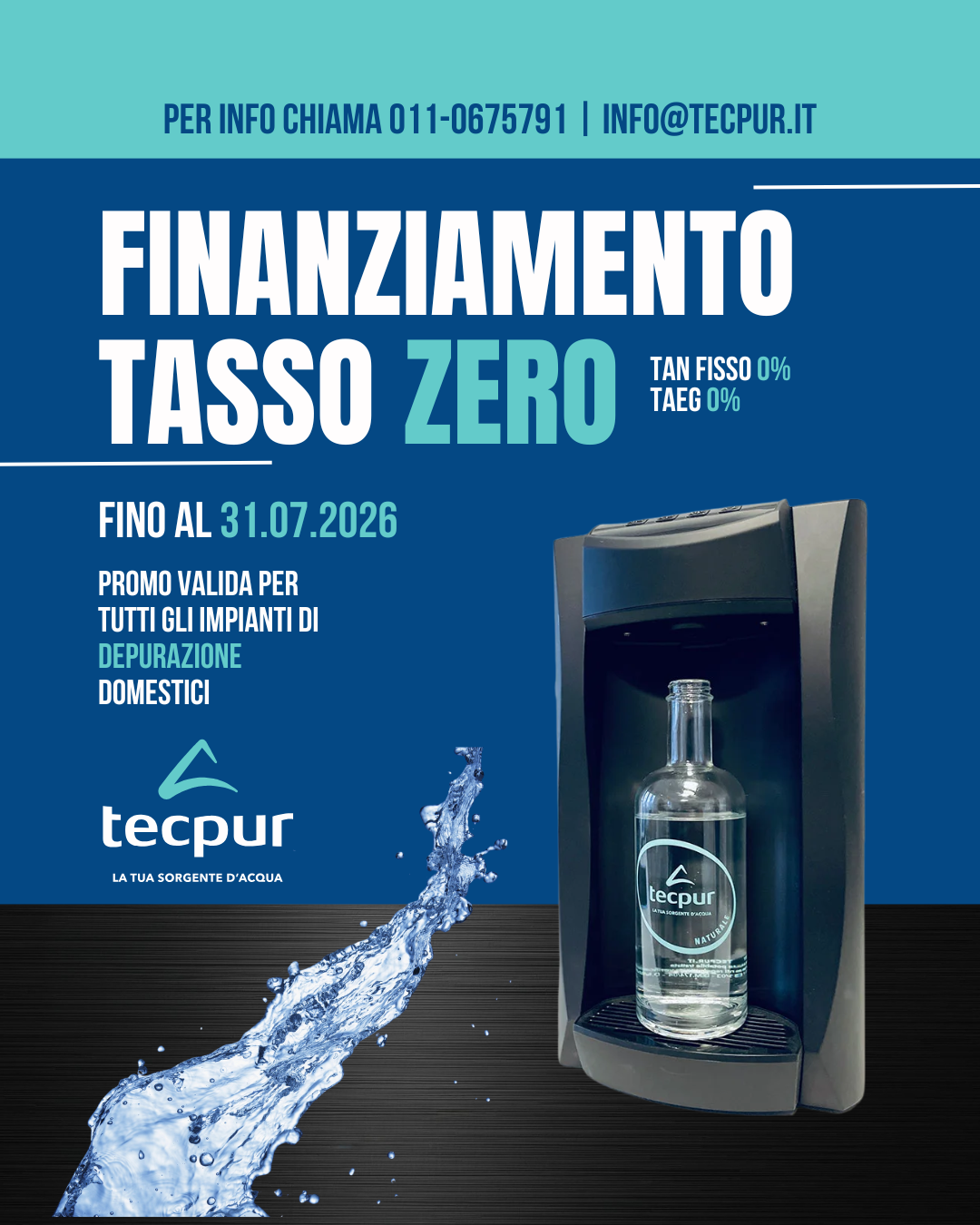 promo finanziamento tasso zero tecpur